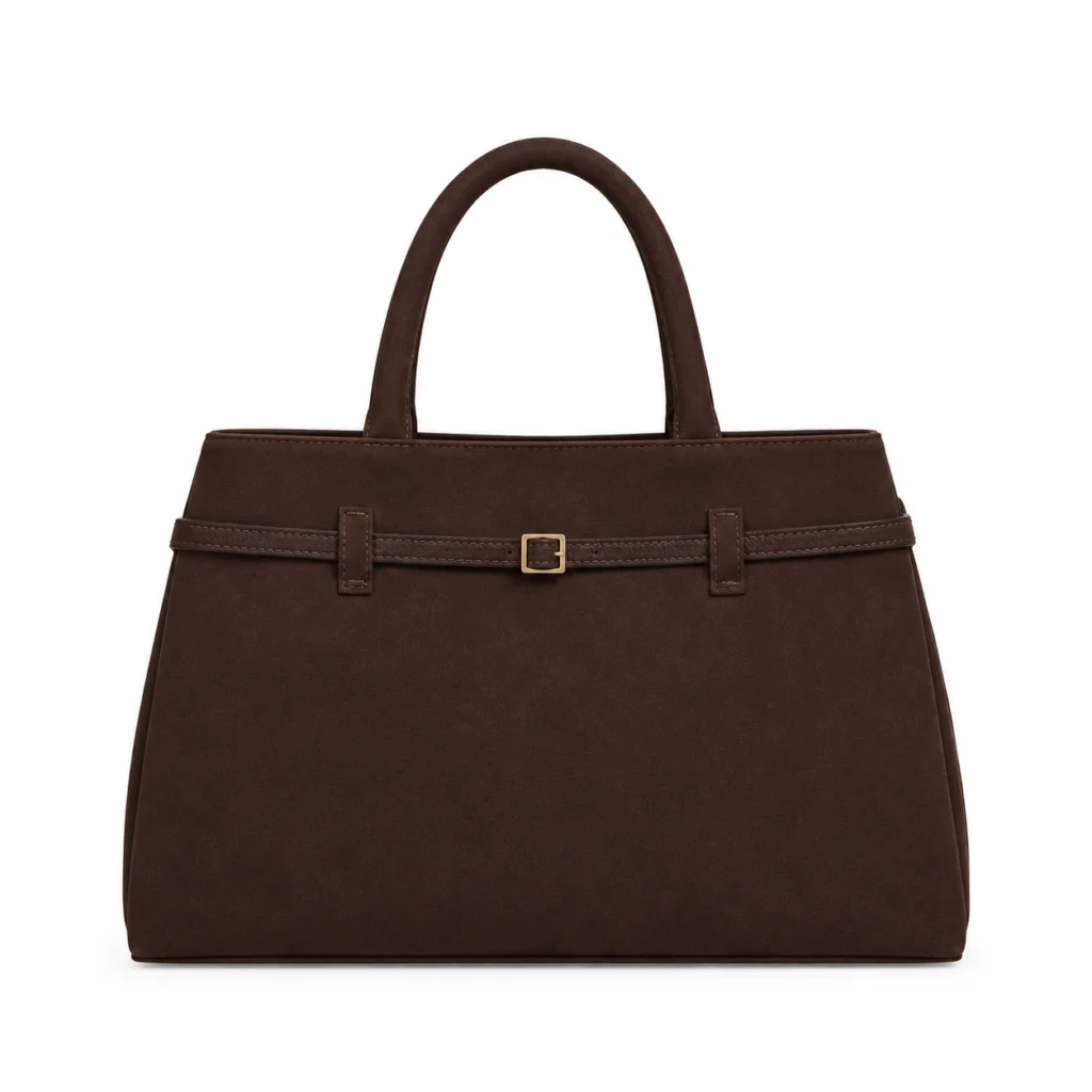 WINDSOR TOTE BAG IN BROWN SUEDE