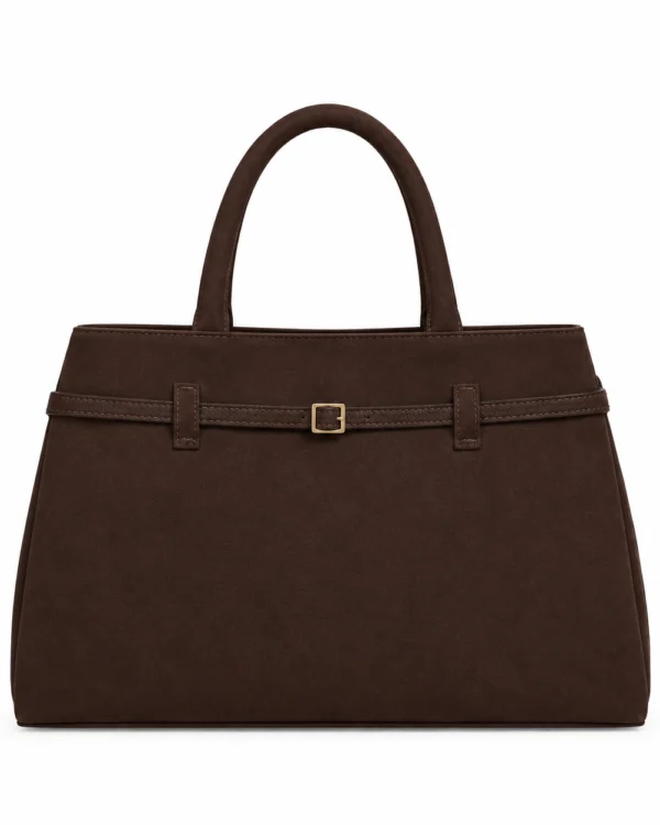 WINDSOR TOTE BAG IN BROWN SUEDE