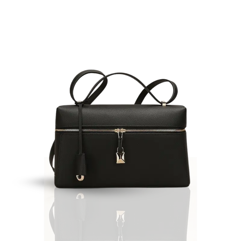 LOUI BLACK 27 IN TEXTURED LEATHER