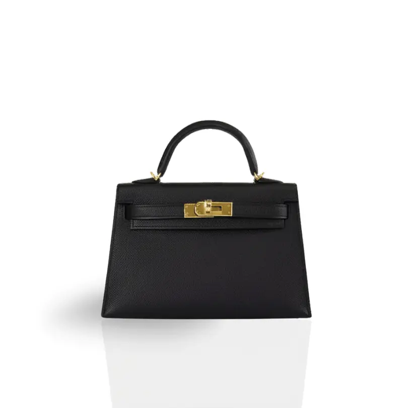 MINI CALLIE 19 BLACK IN EPSOM LEATHER